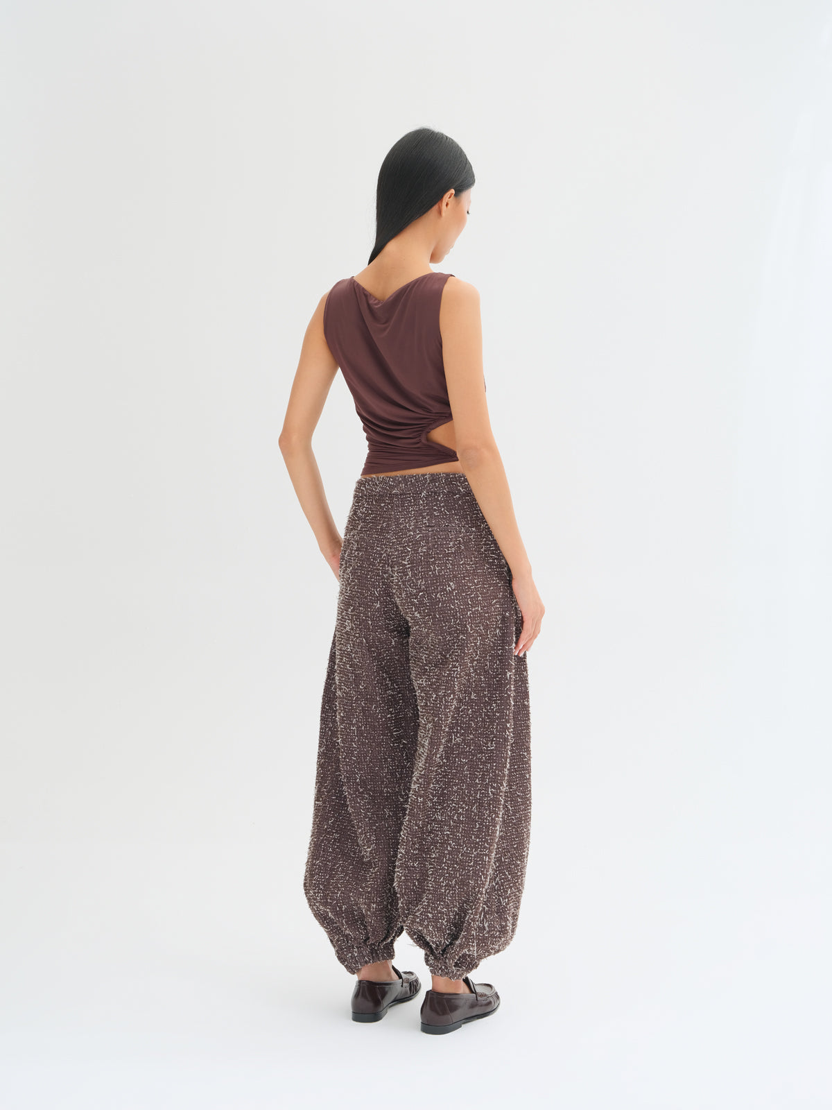 Nara Textured Denim Trousers