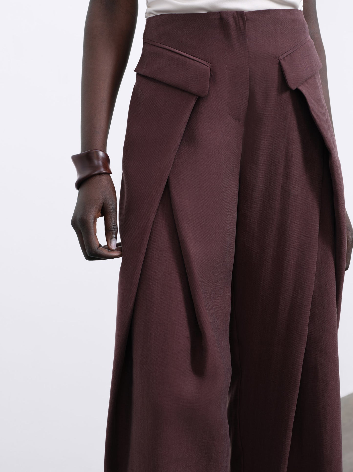Camille Front Pocket Barrel Trousers