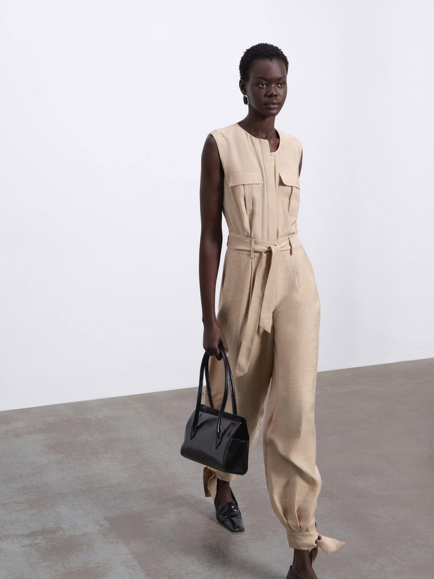 Loen Asymmetric Balloon Jumpsuit
