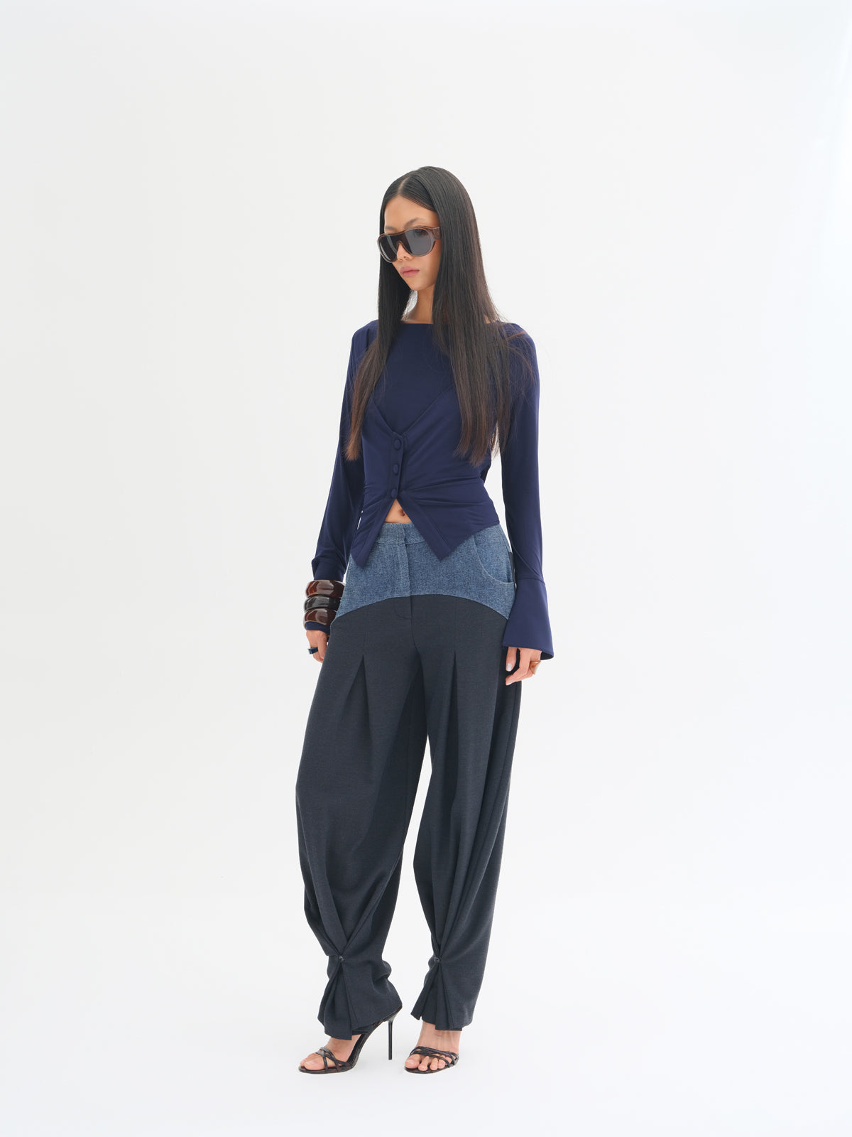 Sabine Button-Detail Top
