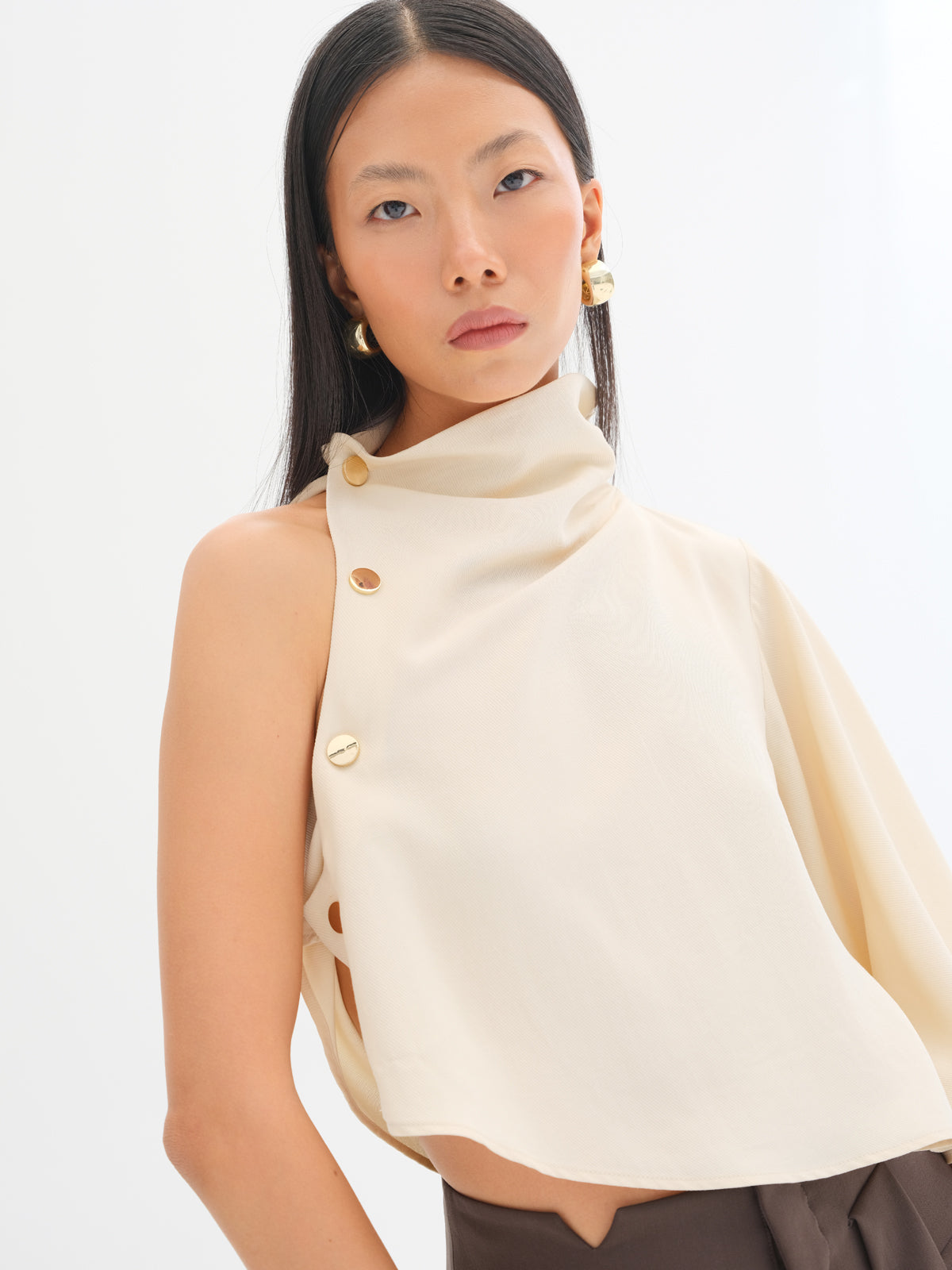 Mara Button-Detail Top