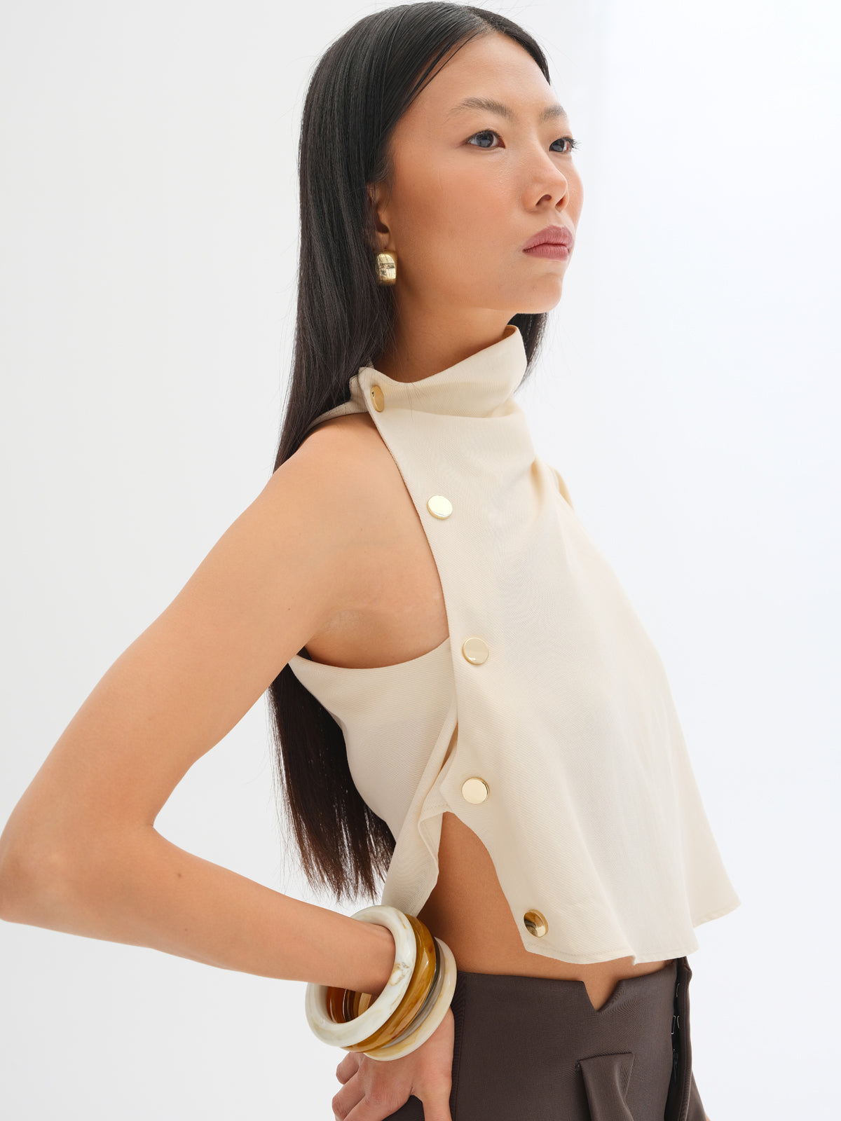 Mara Button-Detail Top