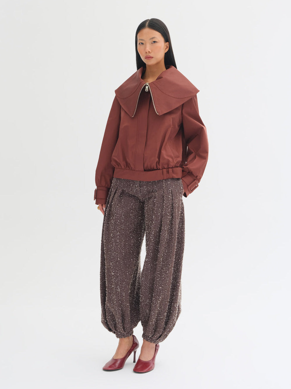 Nara Textured Denim Trousers