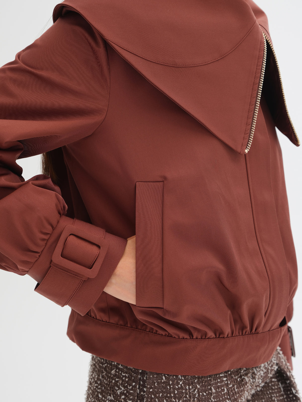 Alira Cape-Collar Jacket
