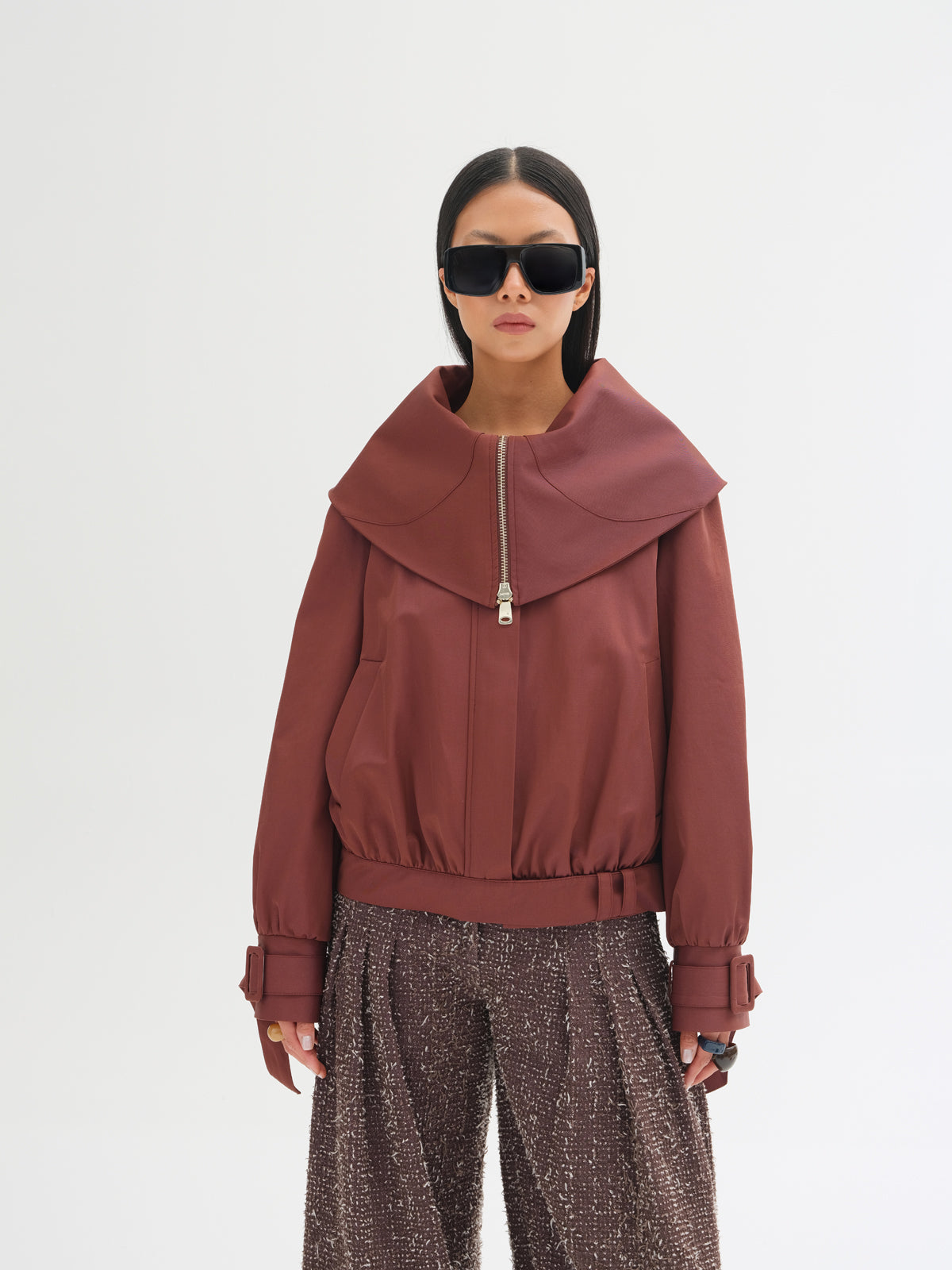 Alira Cape-Collar Jacket