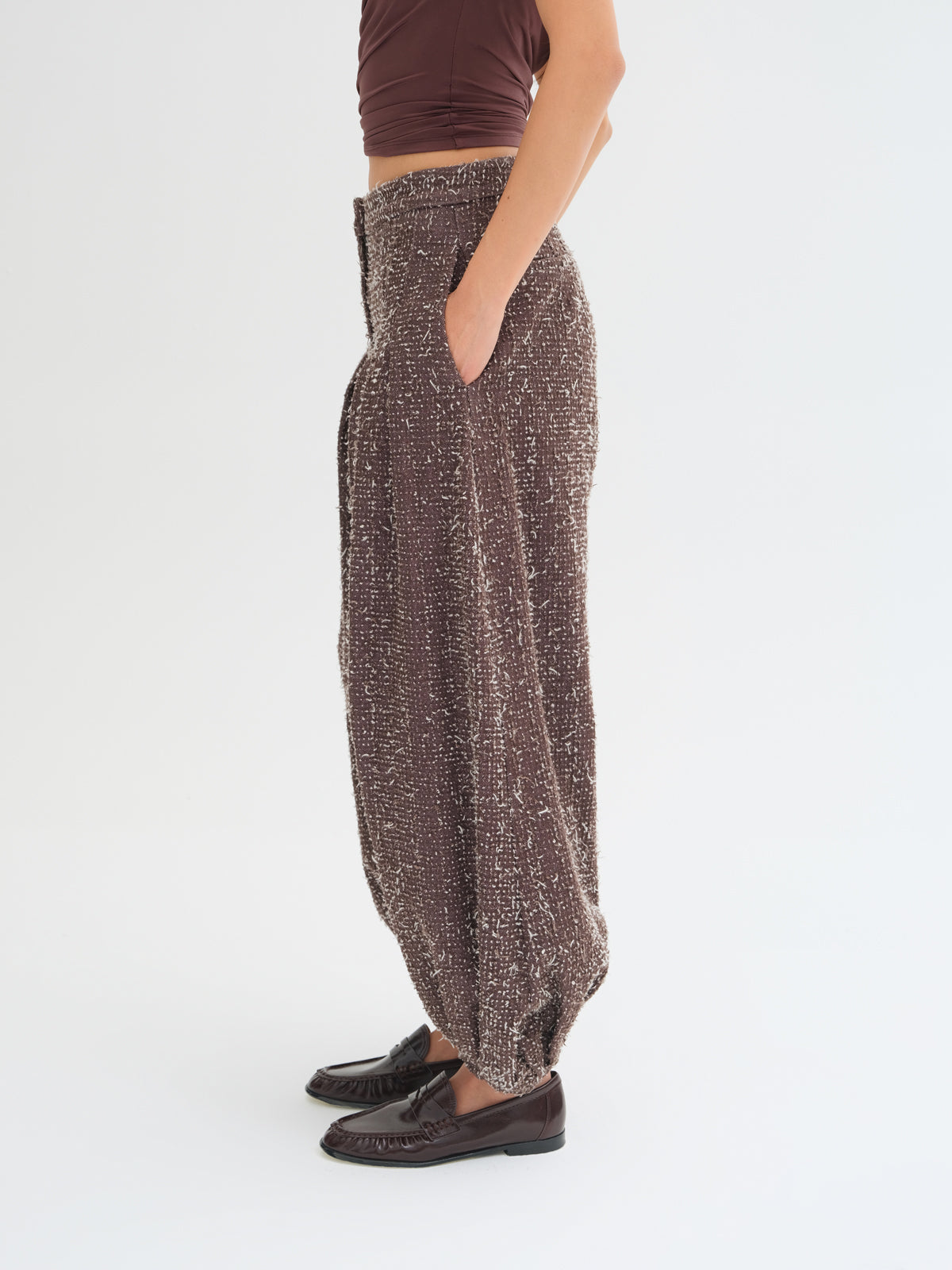 Nara Textured Denim Trousers