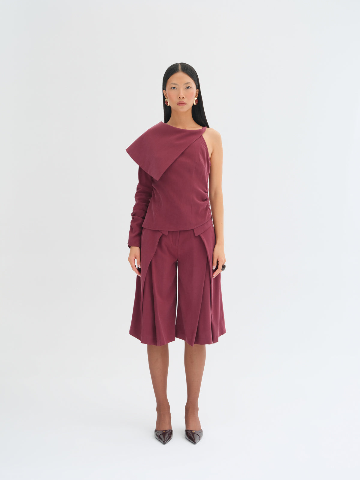 Livia Asymmetric Cape Top