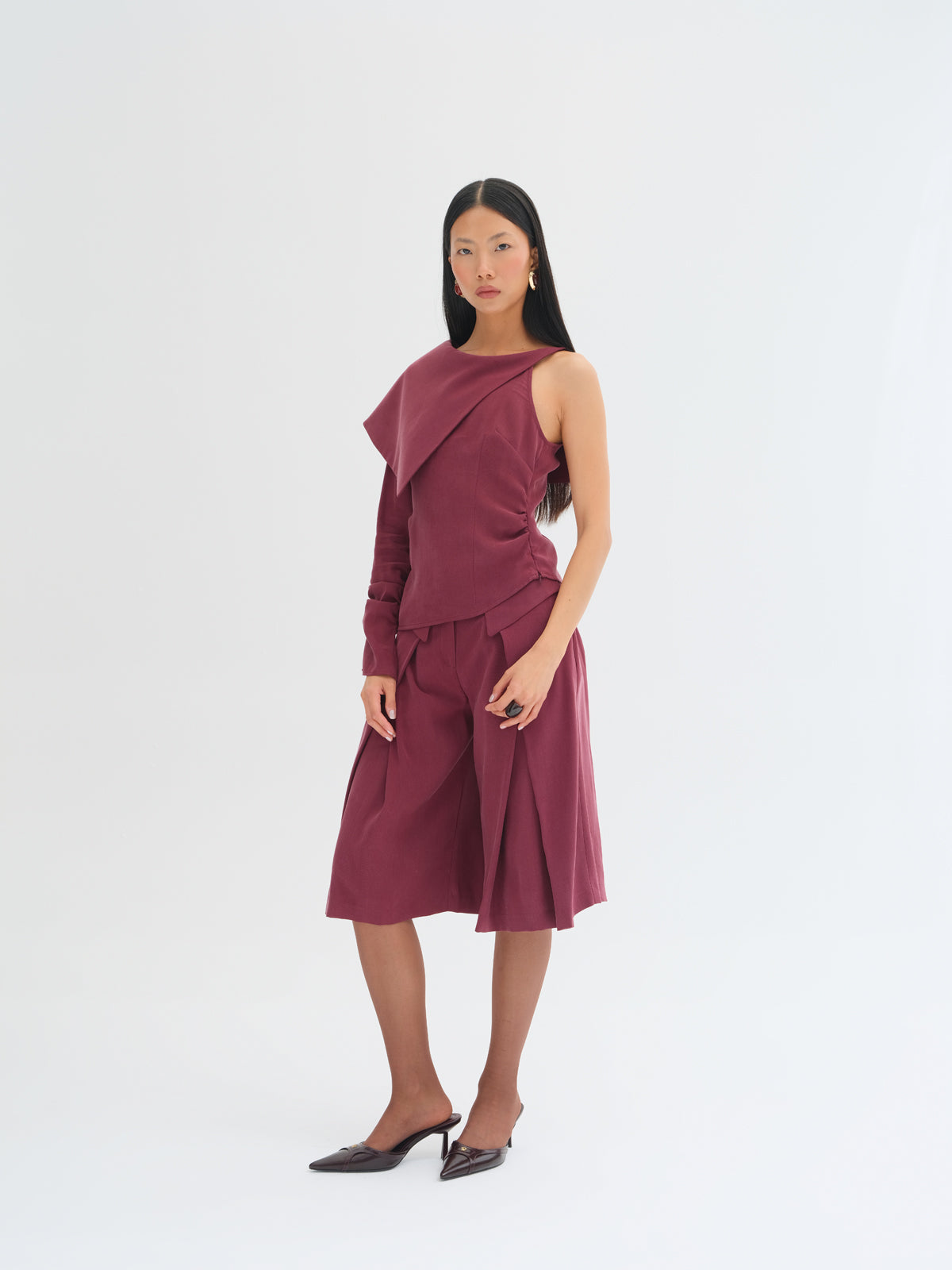 Livia Asymmetric Cape Top