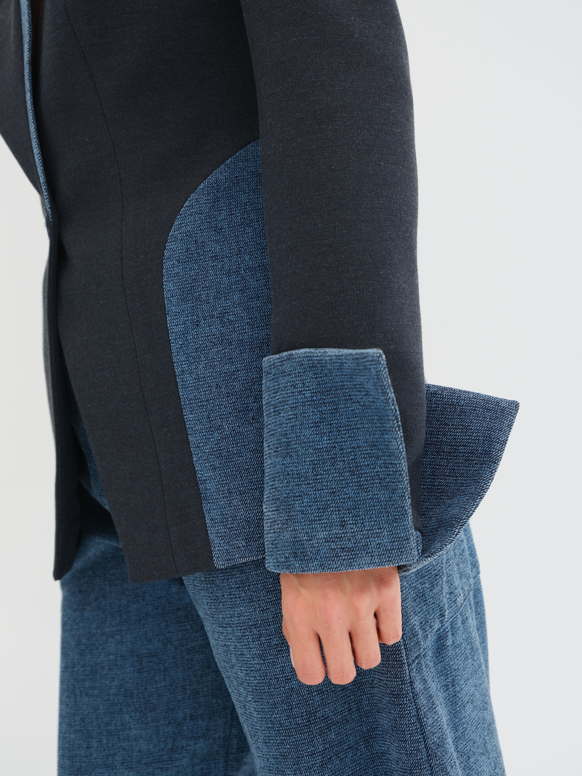 Nera Contrast-Panel Tailored Blazer