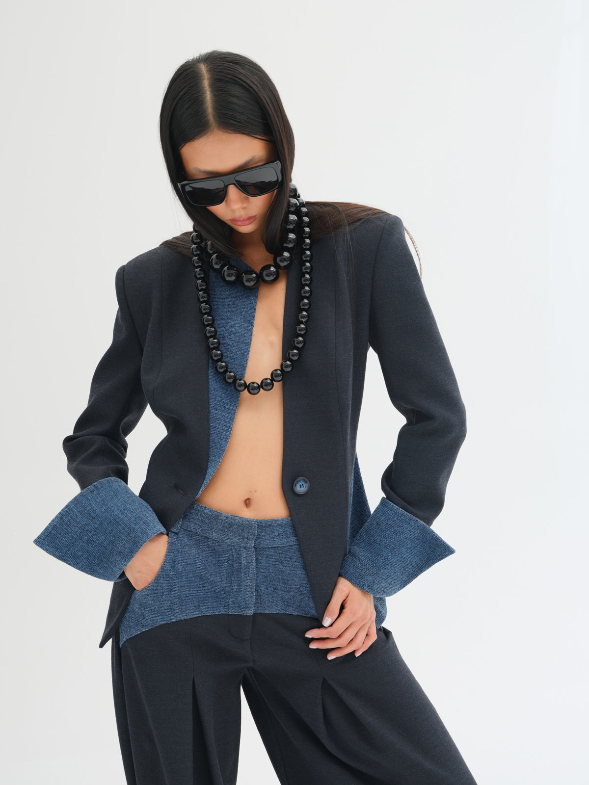 Noa Contrast-Panel Trousers