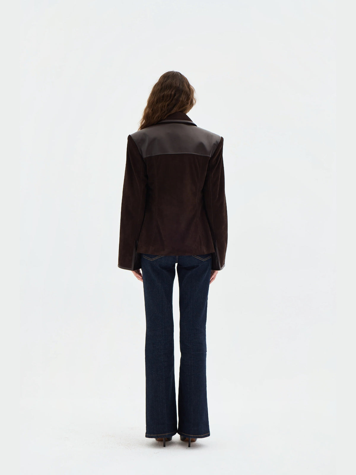 Freya Leather-Panel Suede Jacket