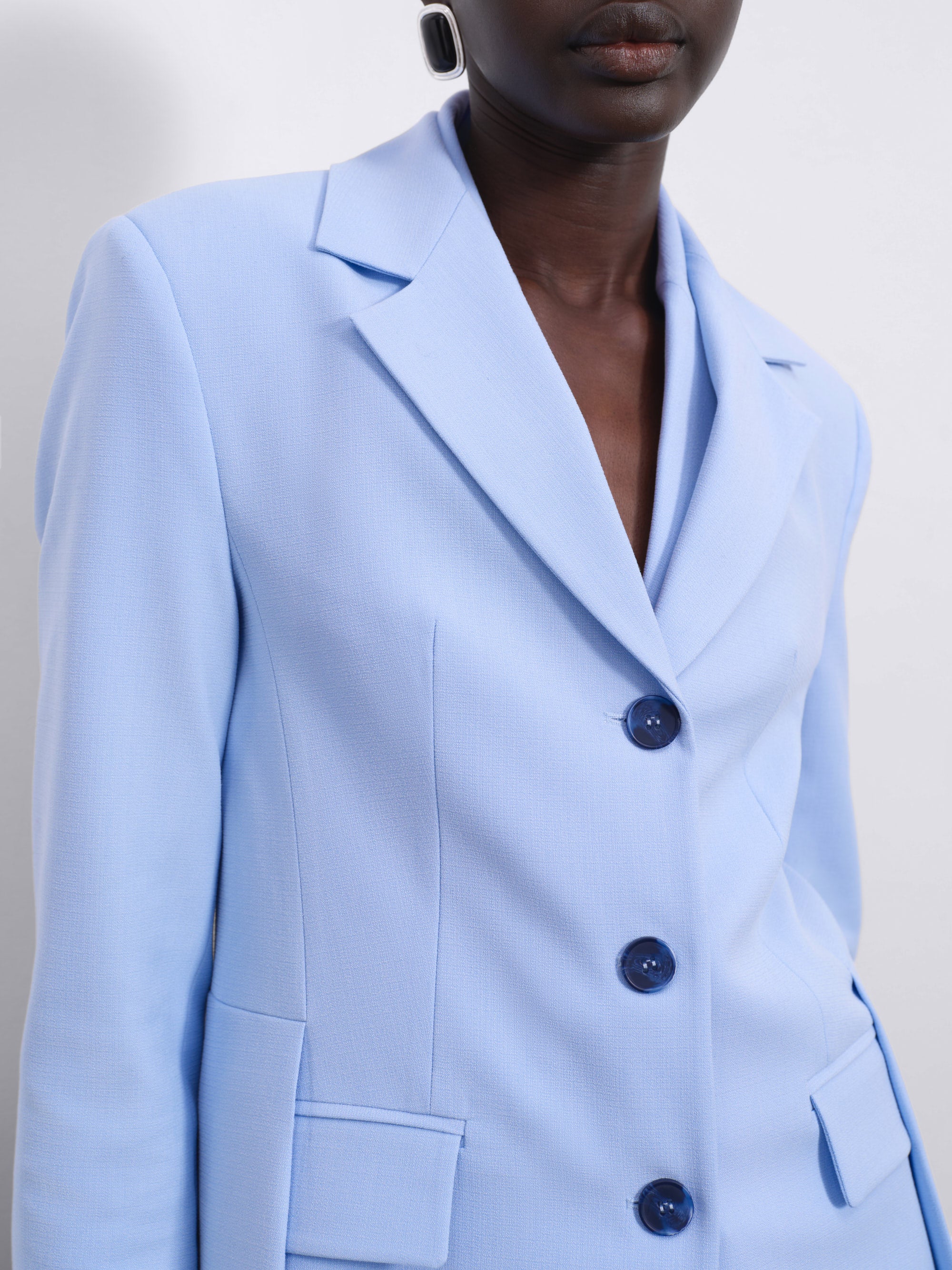 Aura Pocket-Overlay Tailored Jacket
