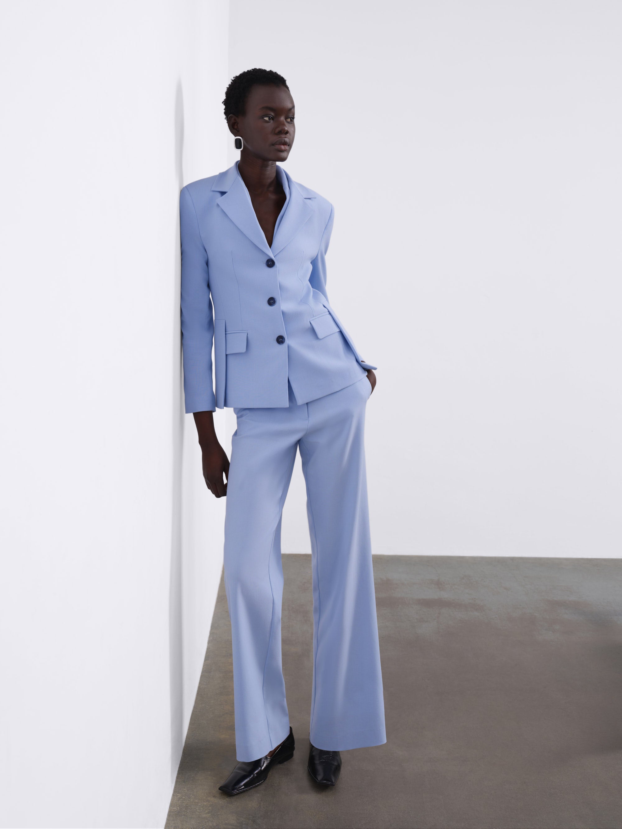 Aura Pocket-Overlay Tailored Jacket