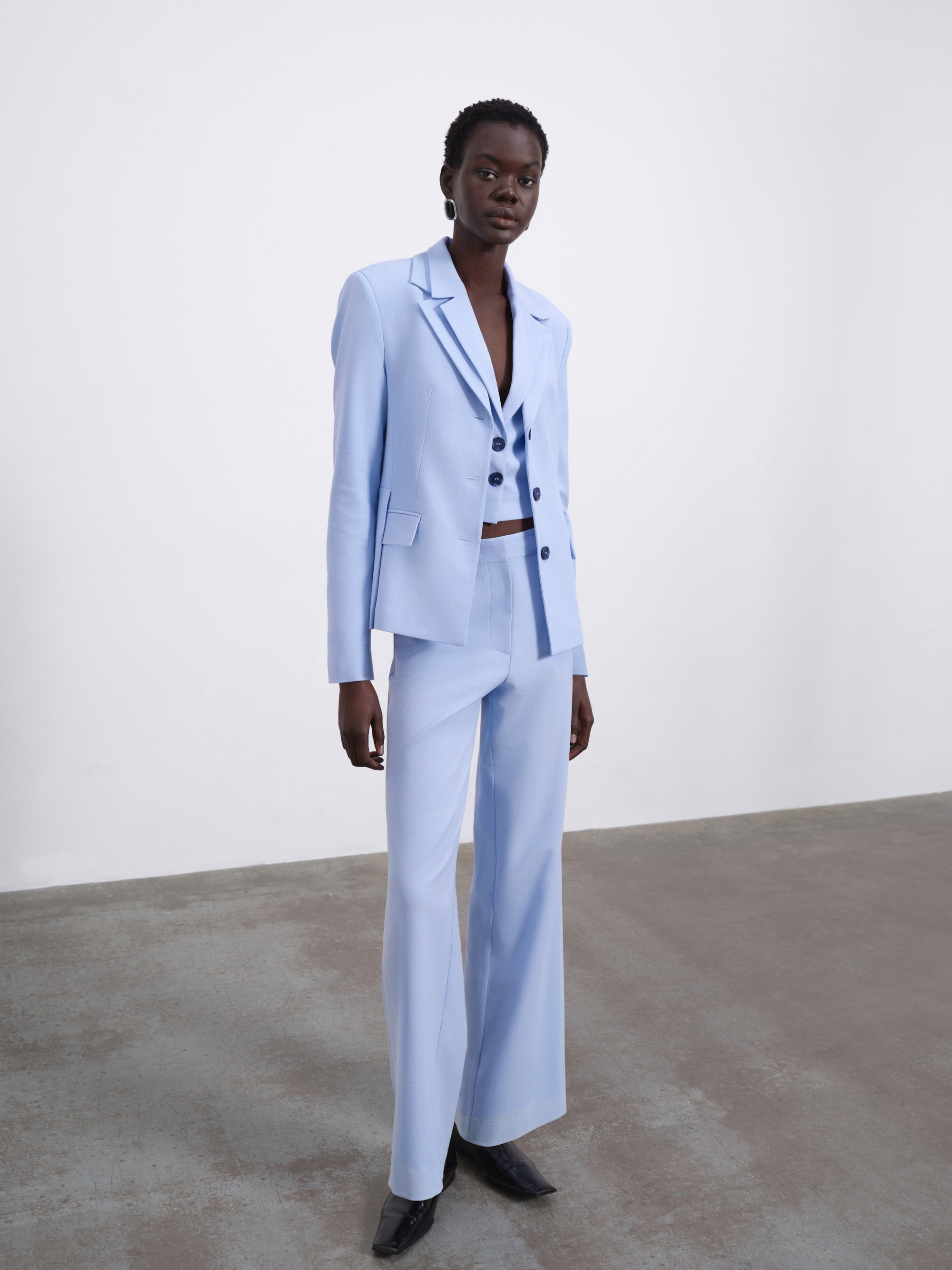 Aura Slit Detail Tailored Vest