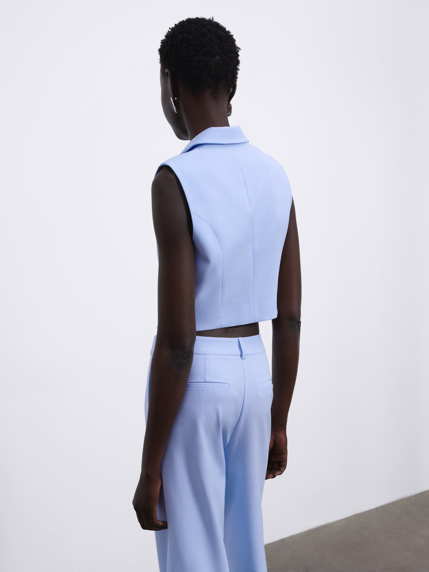 Aura Slit Detail Tailored Vest