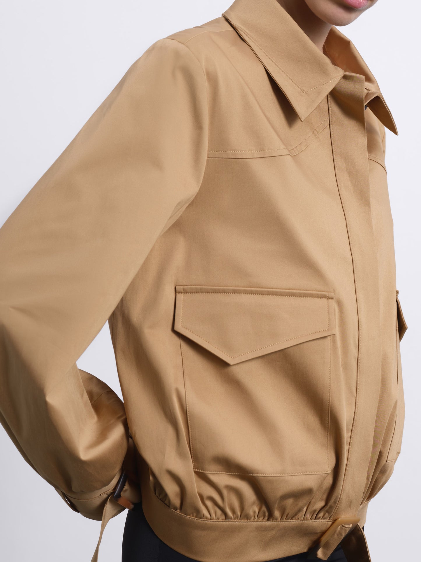 Cael Geometric Pocket Bomber Jacket