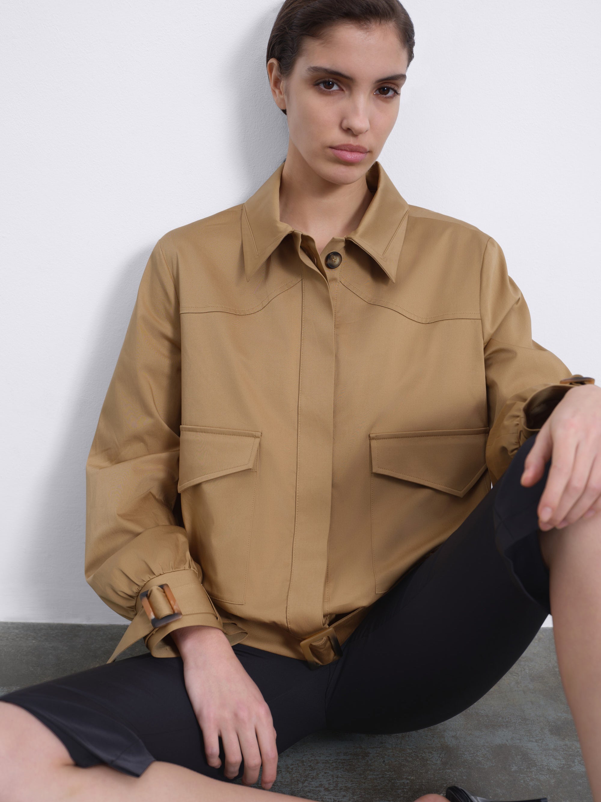 Cael Geometric Pocket Bomber Jacket