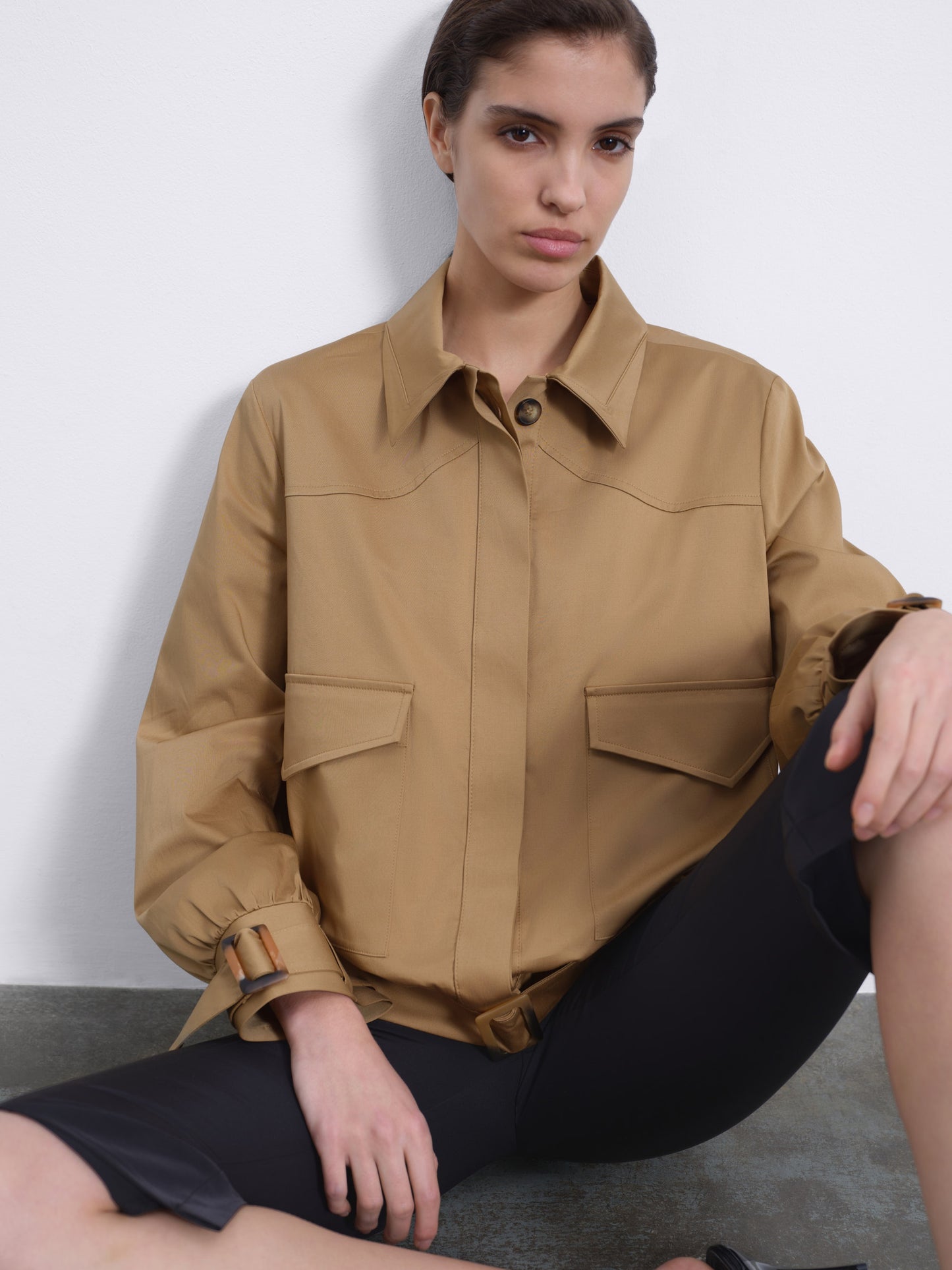 Cael Geometric Pocket Bomber Jacket