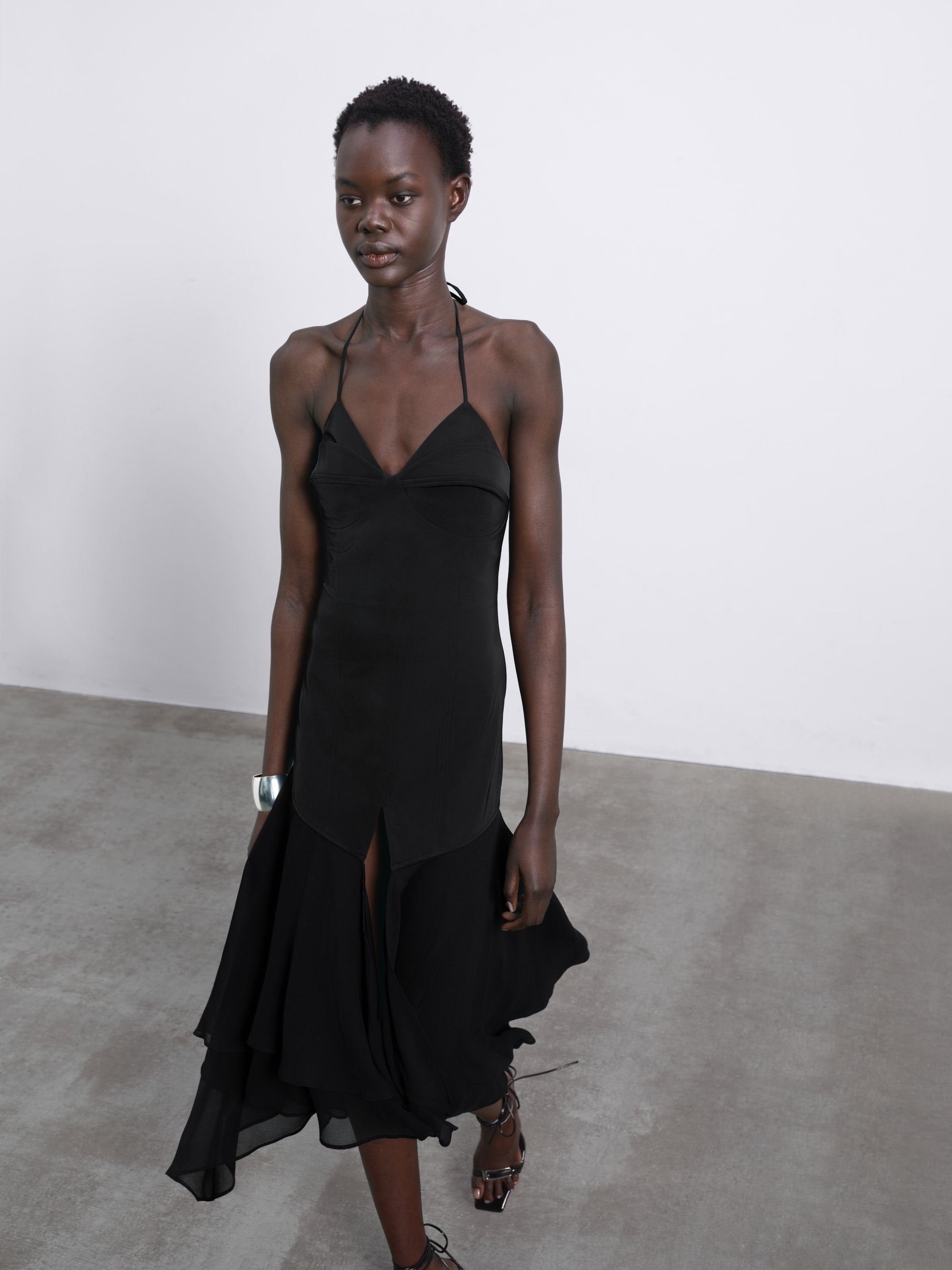 Caliste Handkerchief Hem Corset Dress