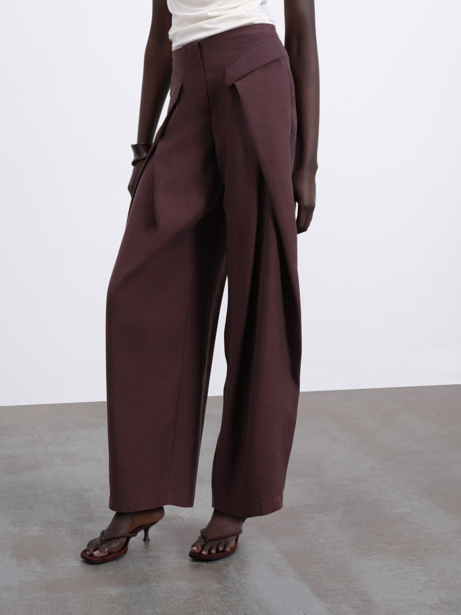 Camille Front Pocket Barrel Trousers