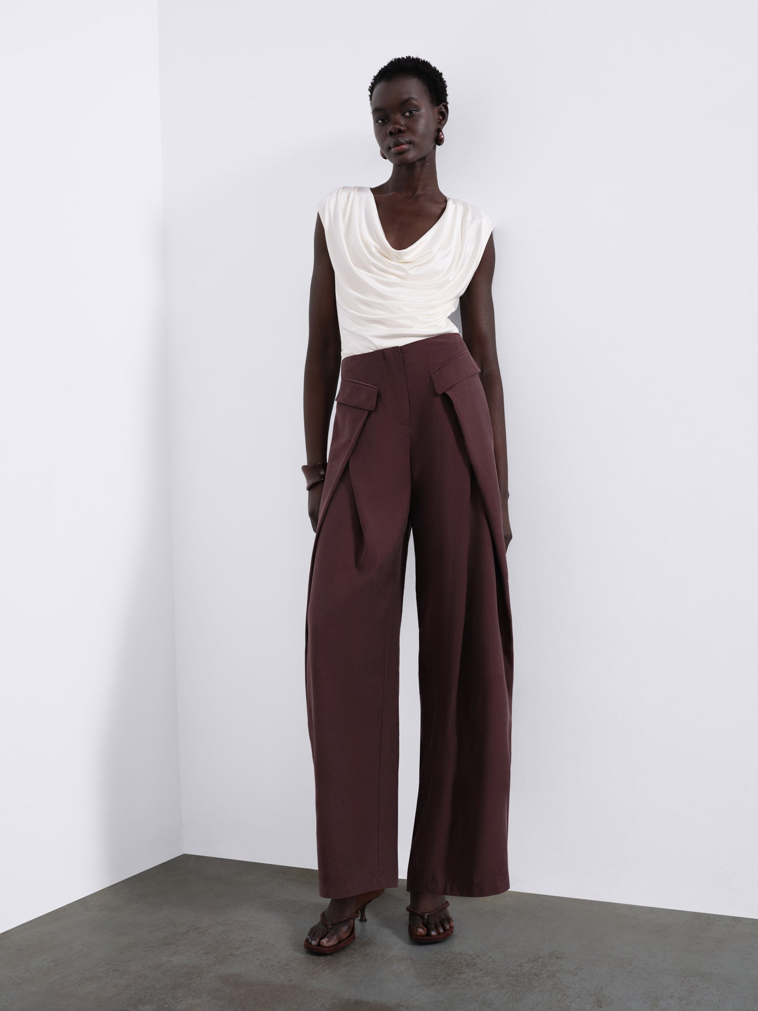 Camille Front Pocket Barrel Trousers