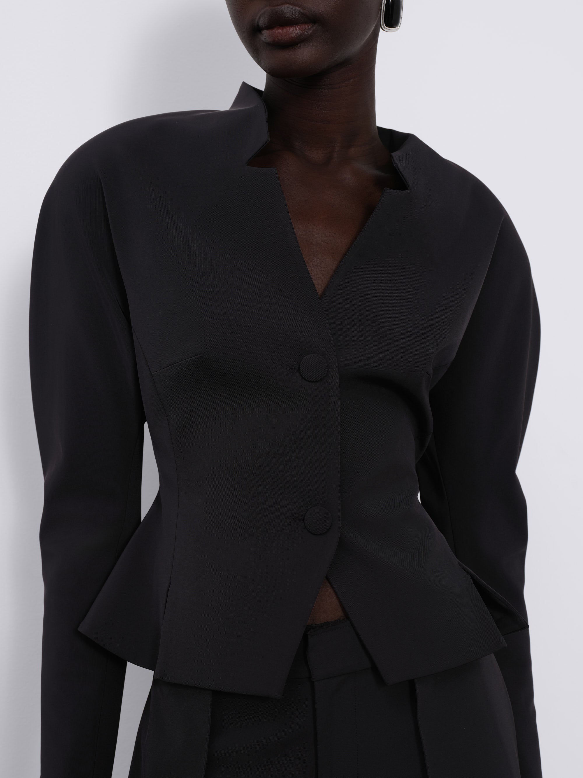 Elen Sculpt Blazer — Black