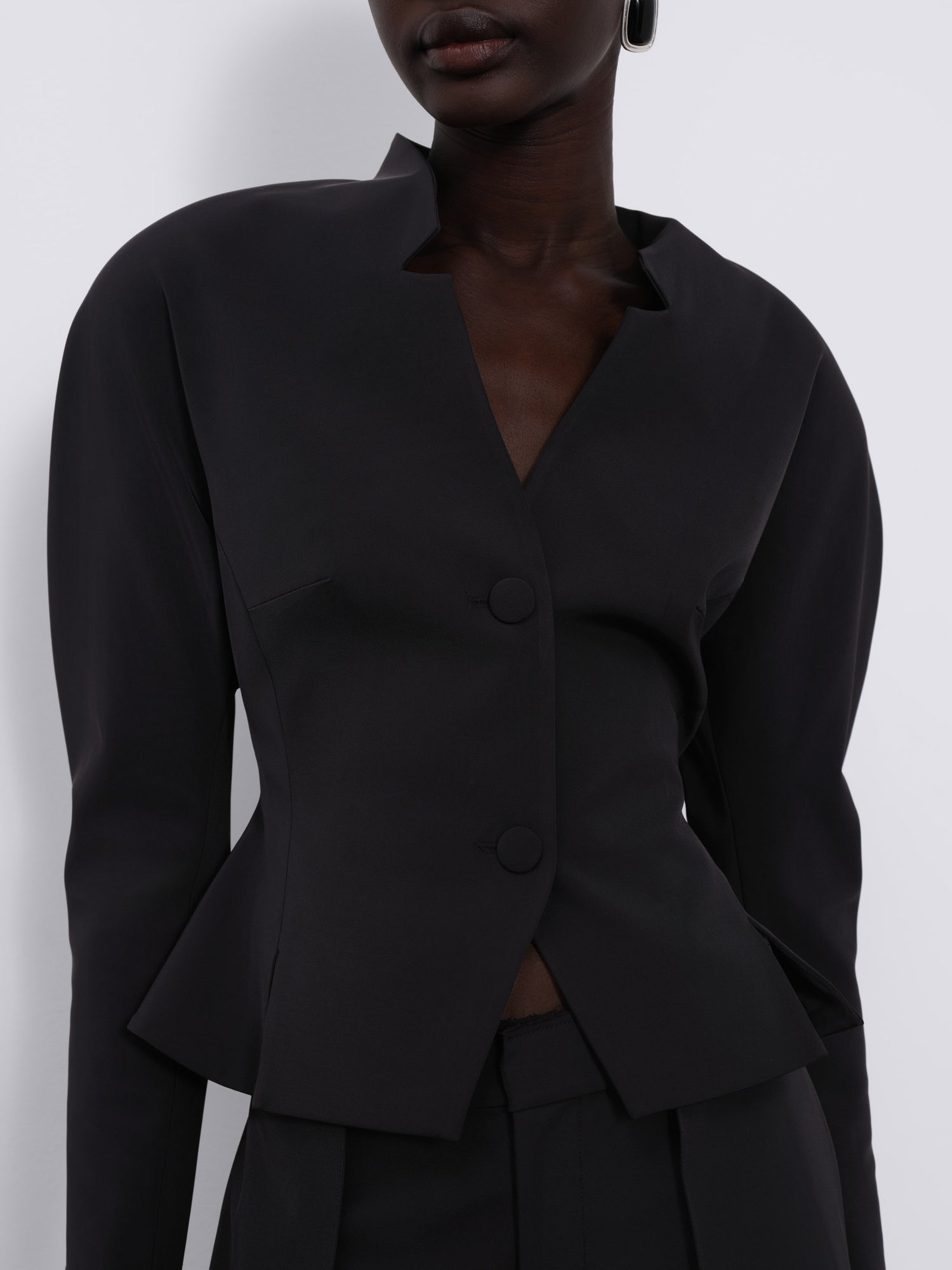 Elen Sculpt Blazer — Black
