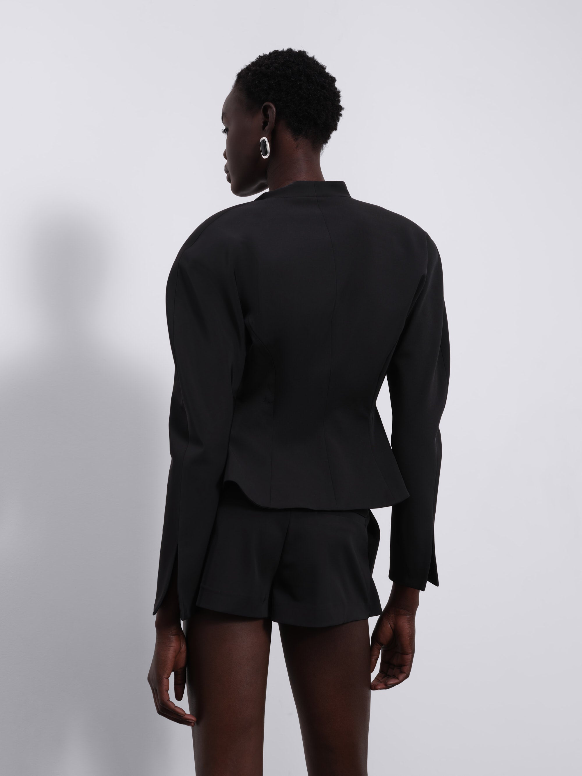 Elen Sculpt Blazer — Black