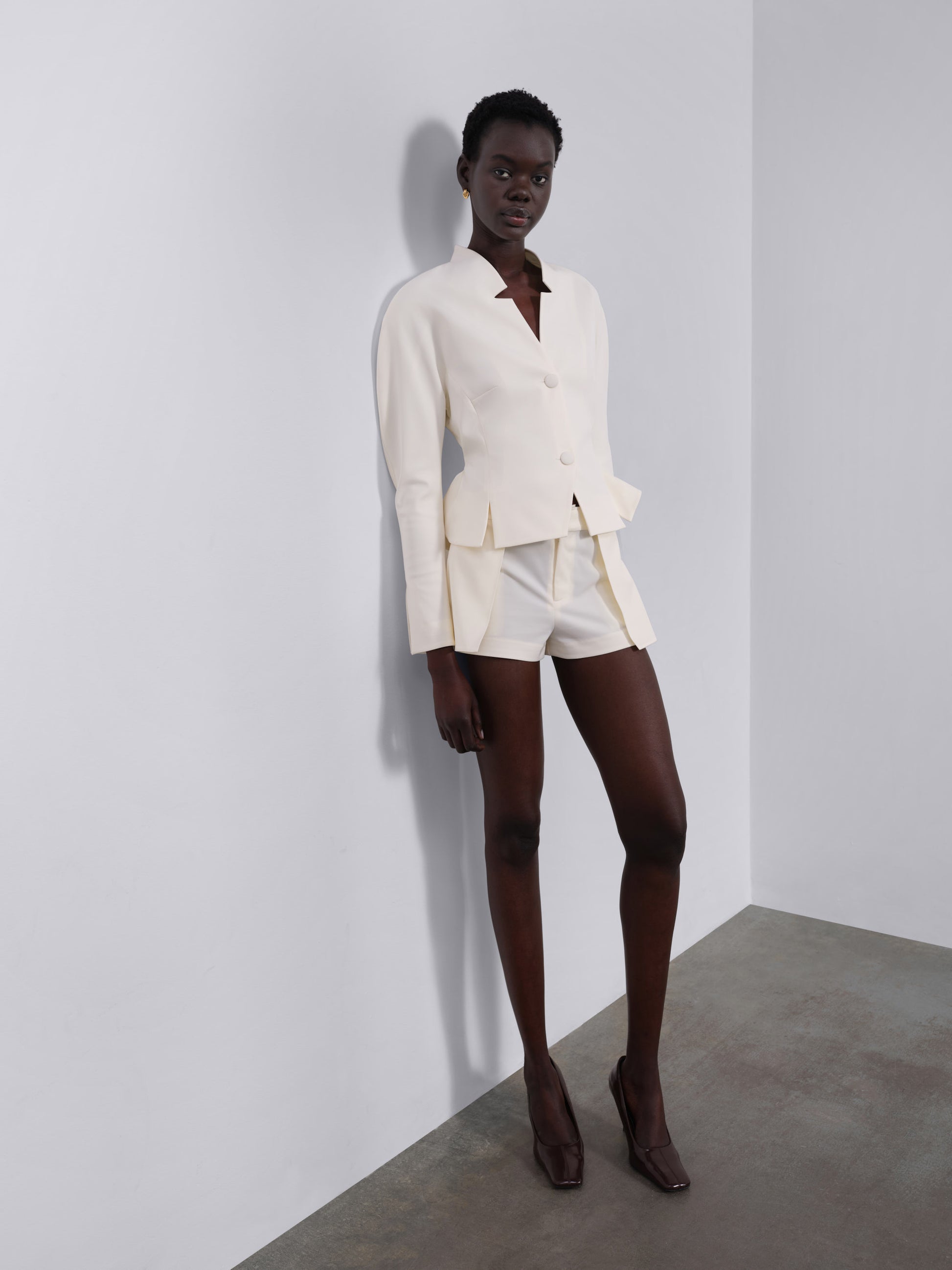 Elen Sculpt Blazer — Cream