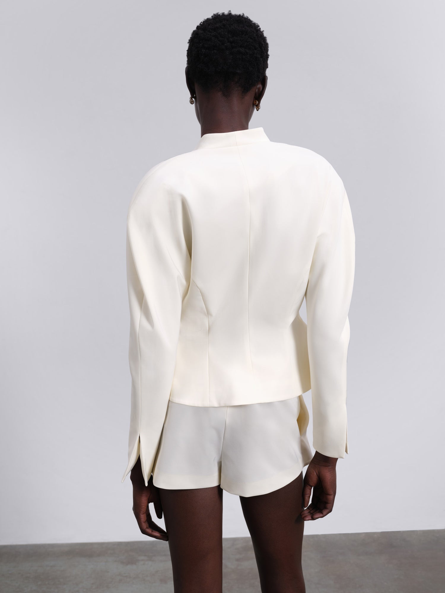Elen Sculpt Blazer — Cream