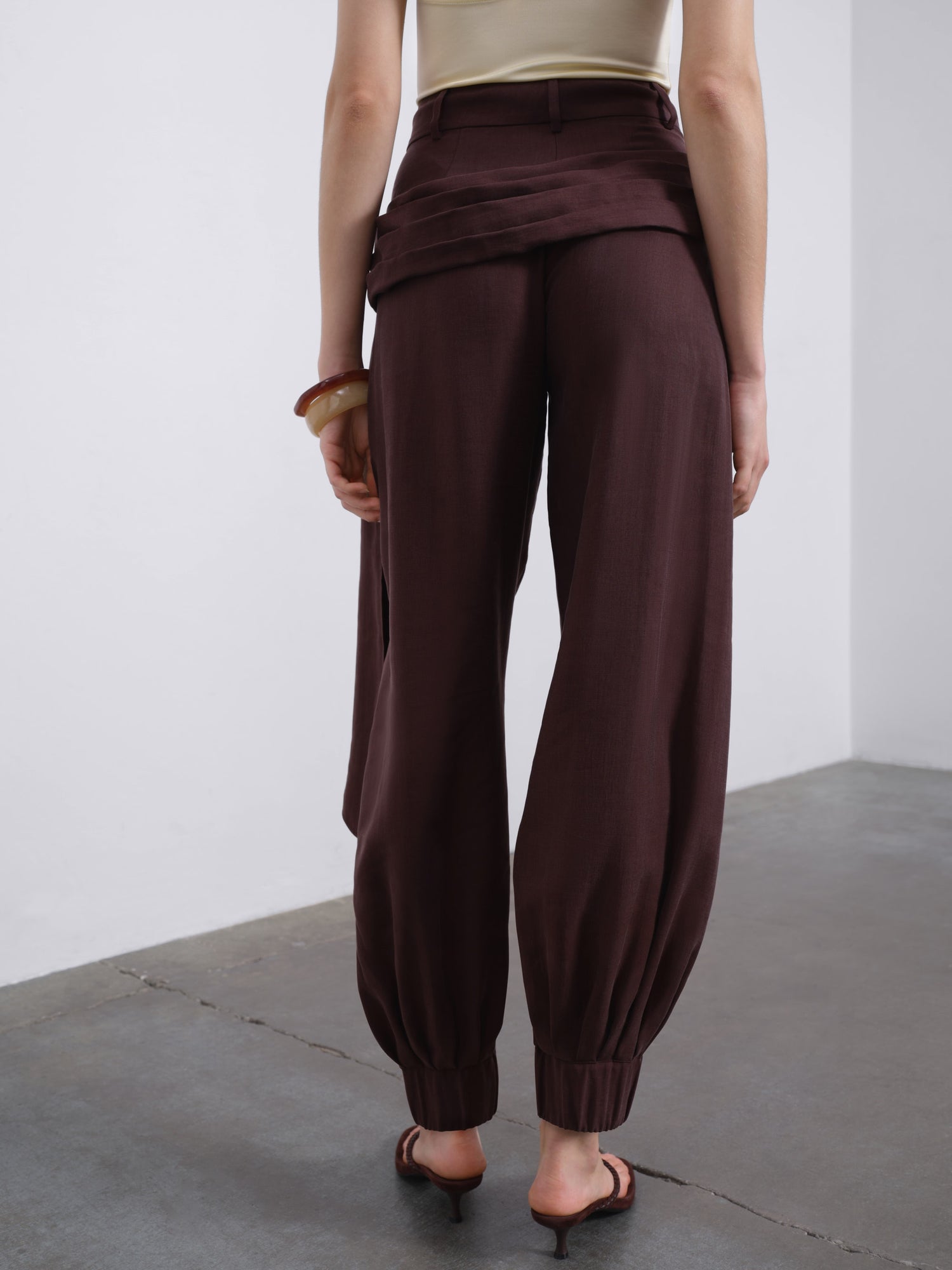 Helen Draped Tie Balloon Trousers