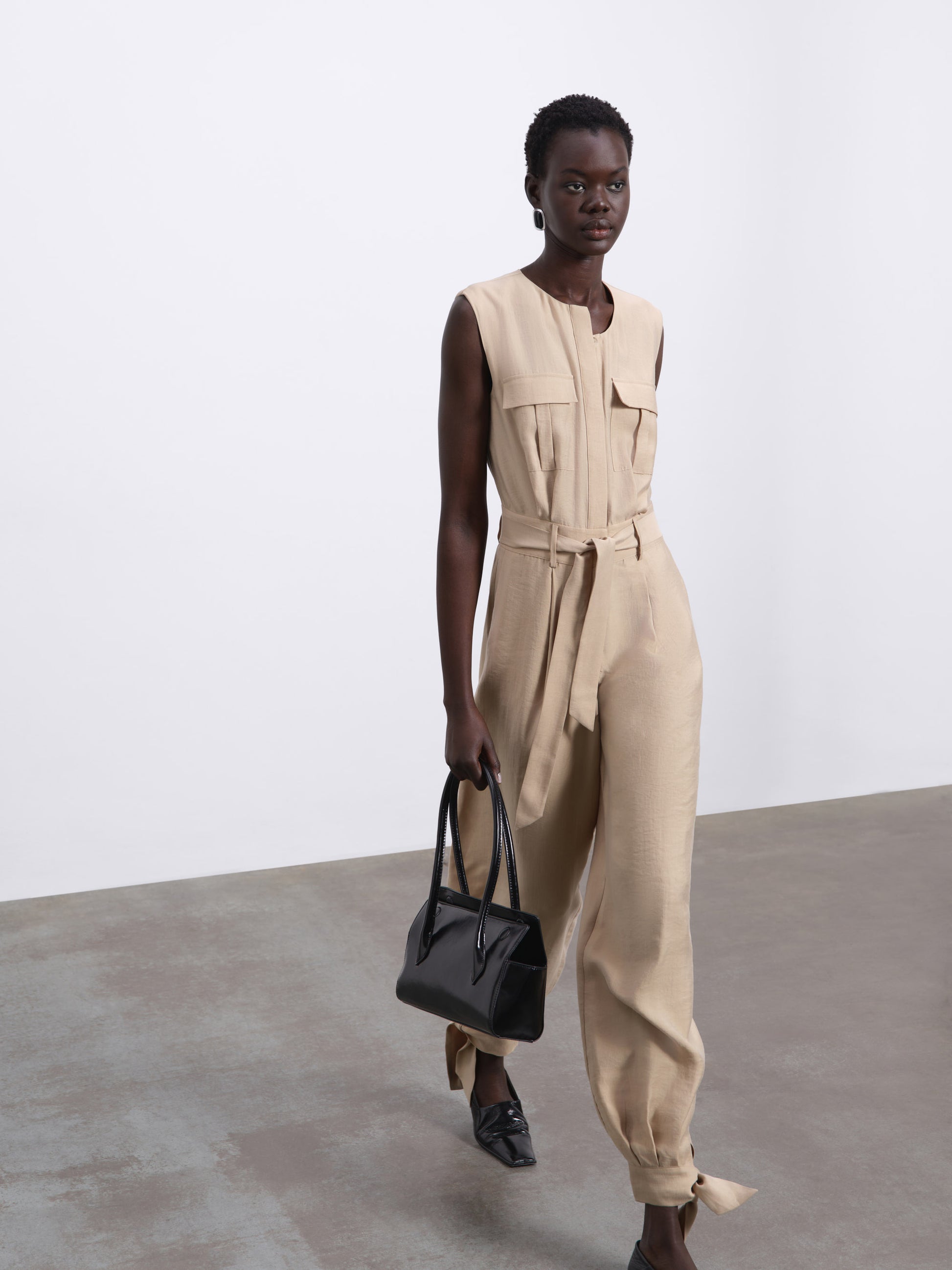 Loen Asymmetric Balloon Jumpsuit