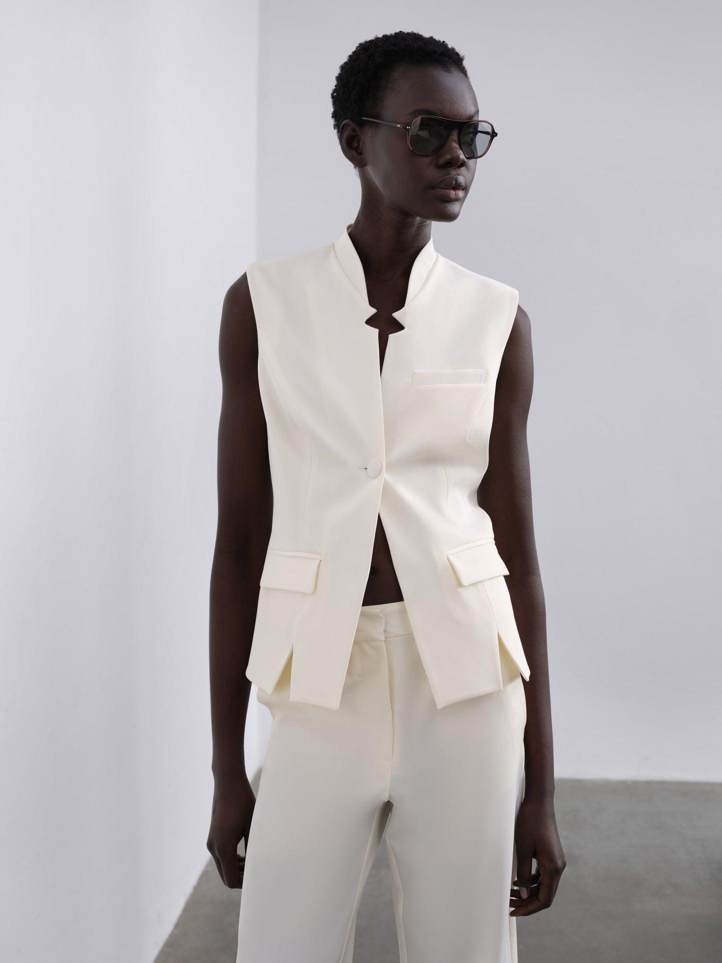 Lora Snip Detail Vest