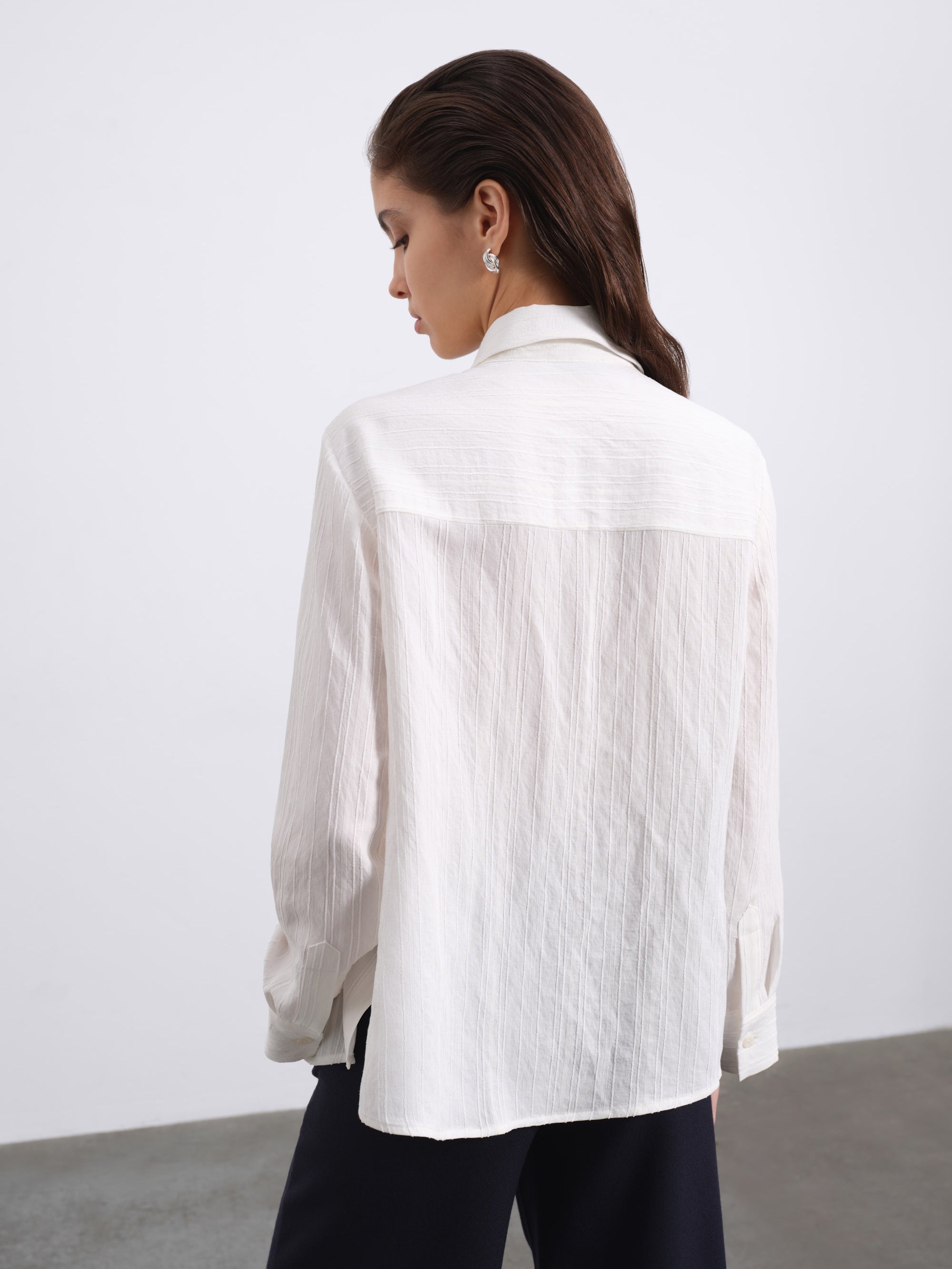 Lorin Asymmetric Stripe Shirt