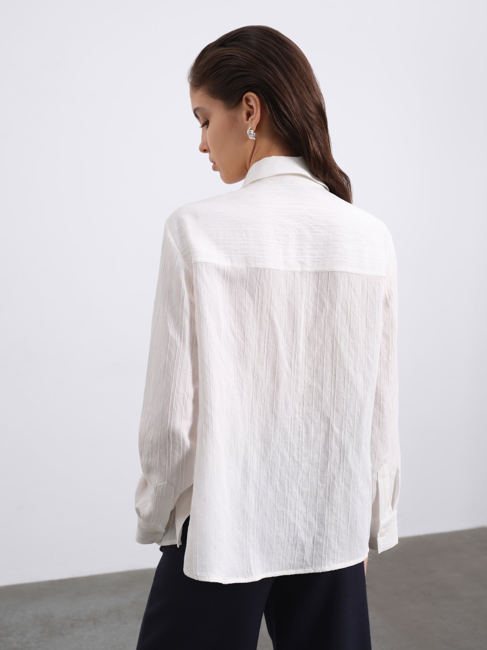 Lorin Asymmetric Stripe Shirt