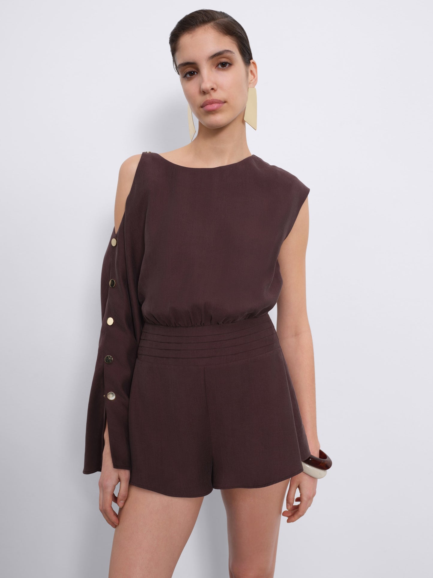 Mael One-Shoulder Mini Playsuit