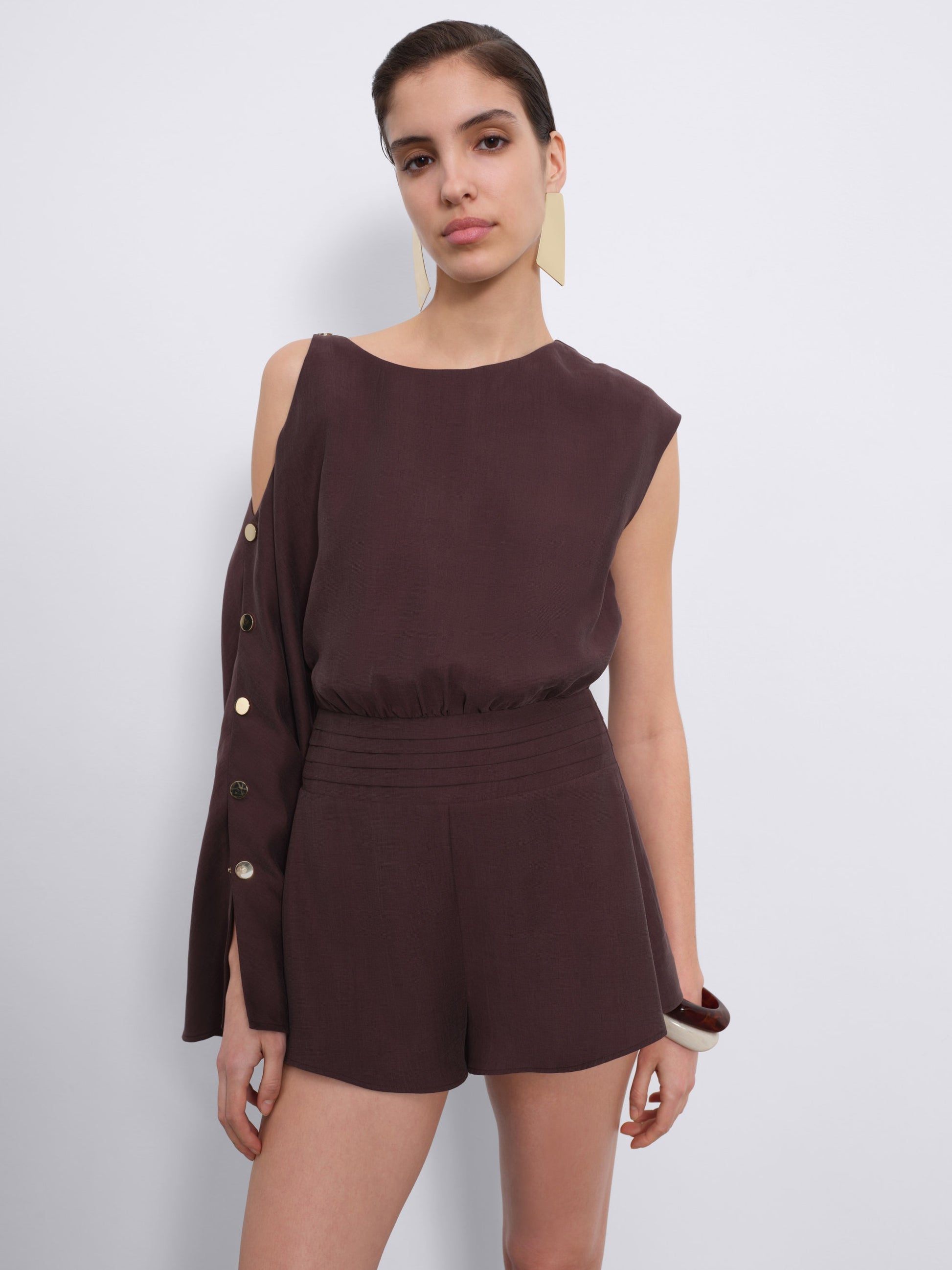 Mael One-Shoulder Mini Playsuit