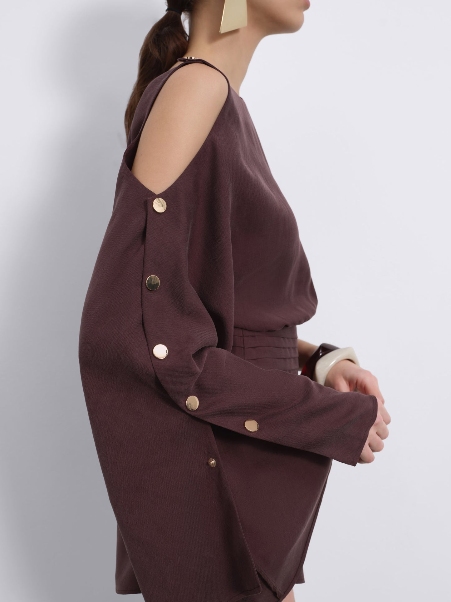 Mael One-Shoulder Mini Playsuit