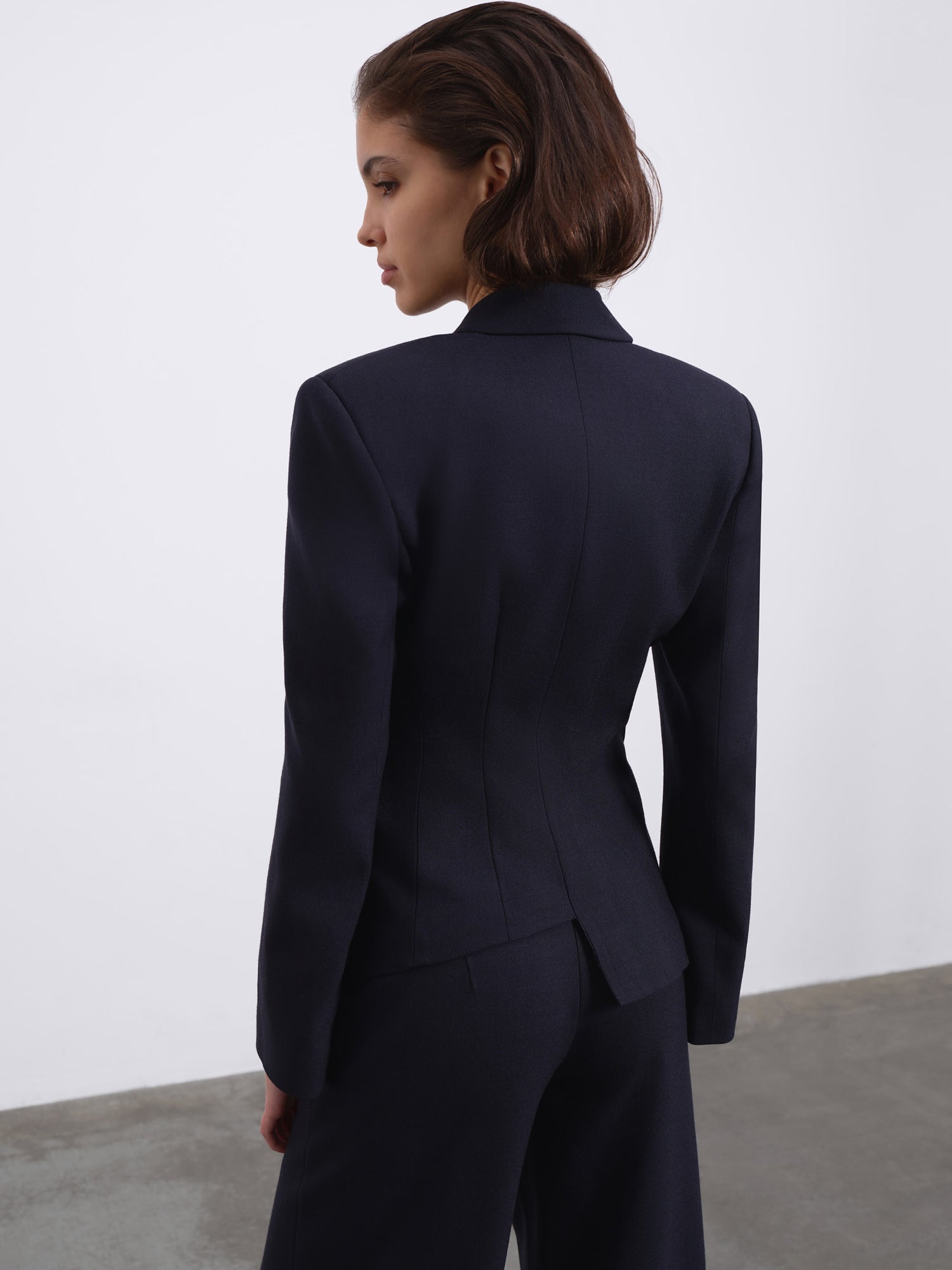 Maren Asymmetric Tailored Wool Blazer