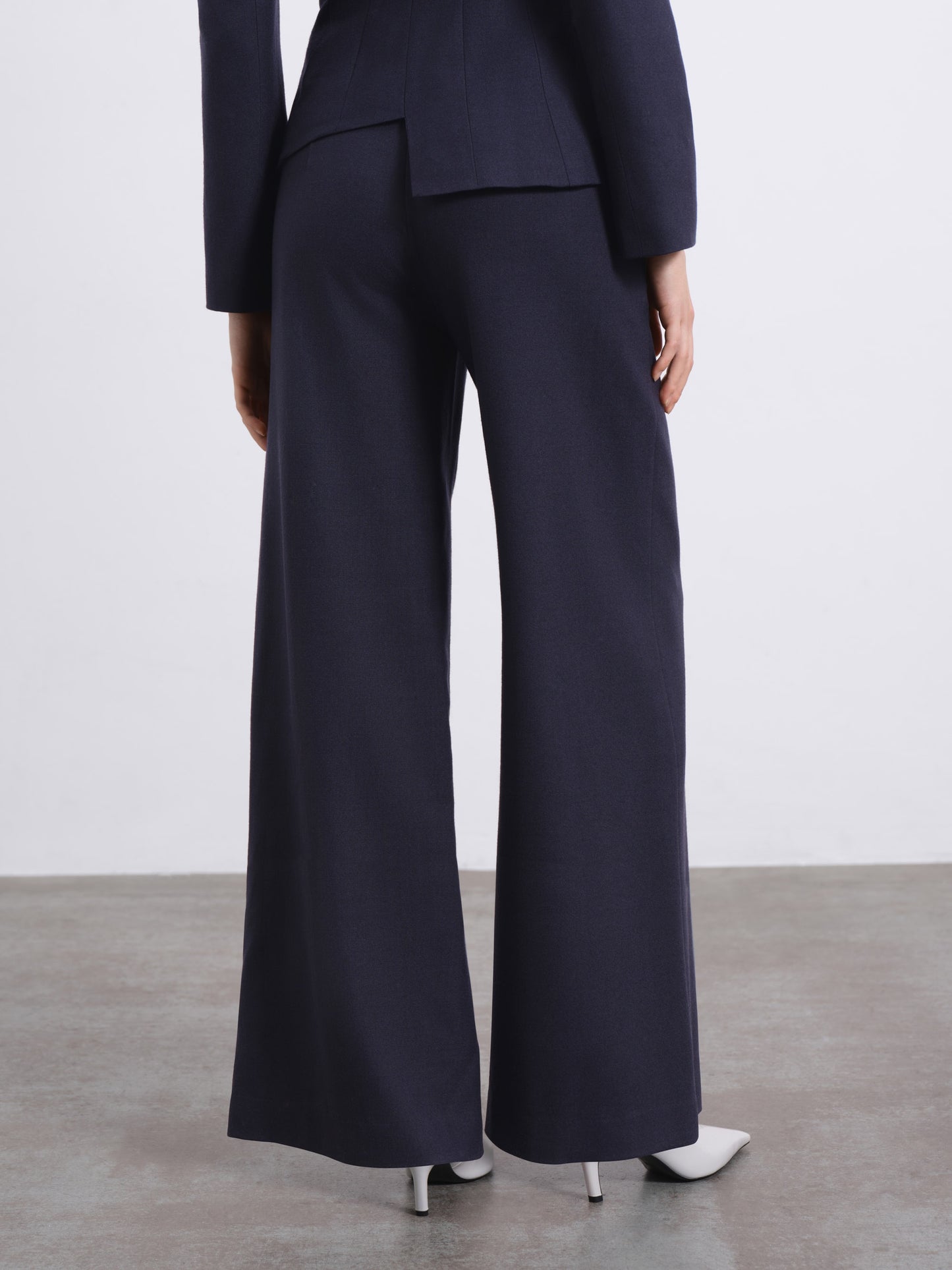 Maren Tailored Wide-Leg Wool Trousers