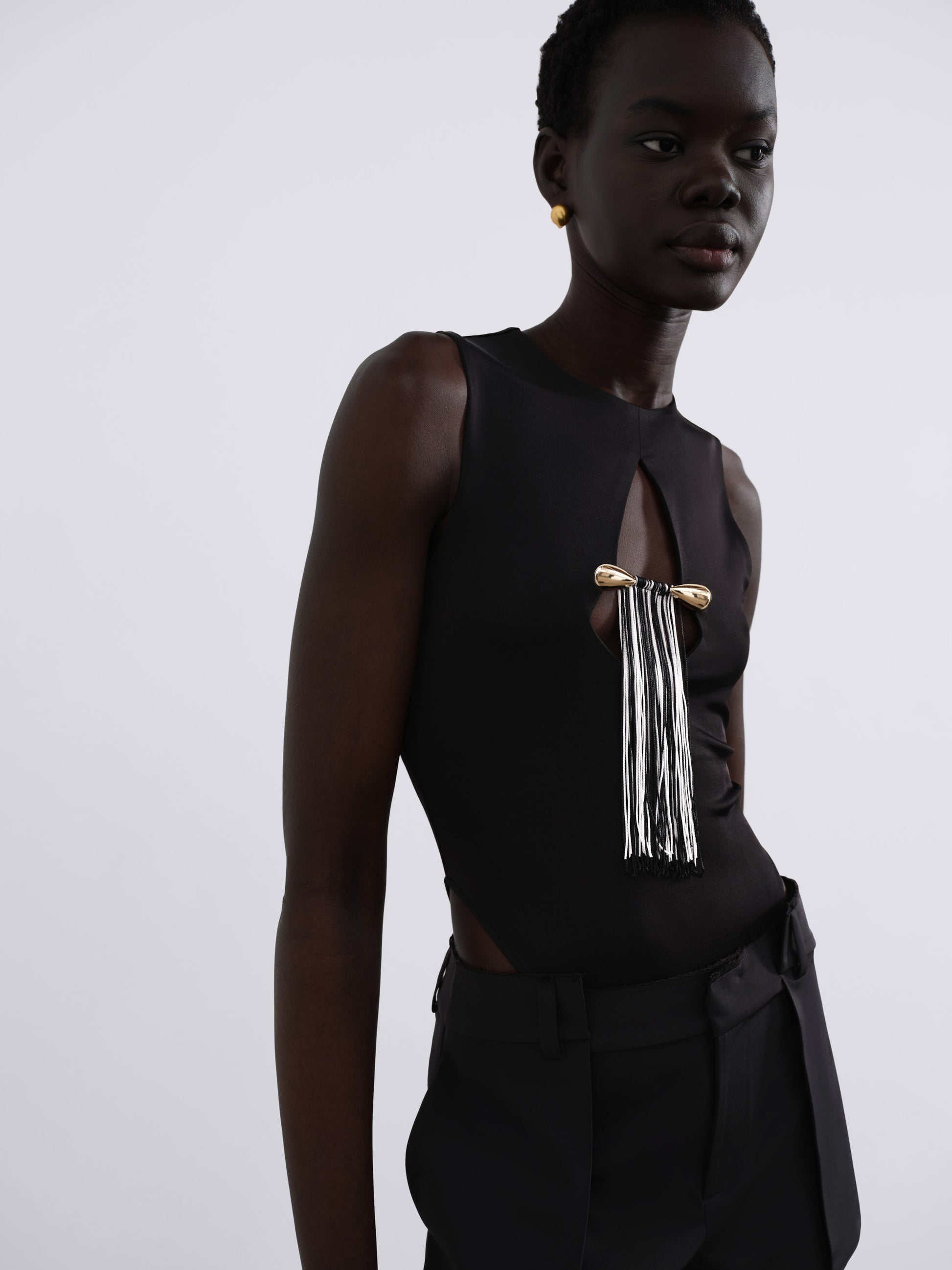 Nina Fringed Knit Bodysuit