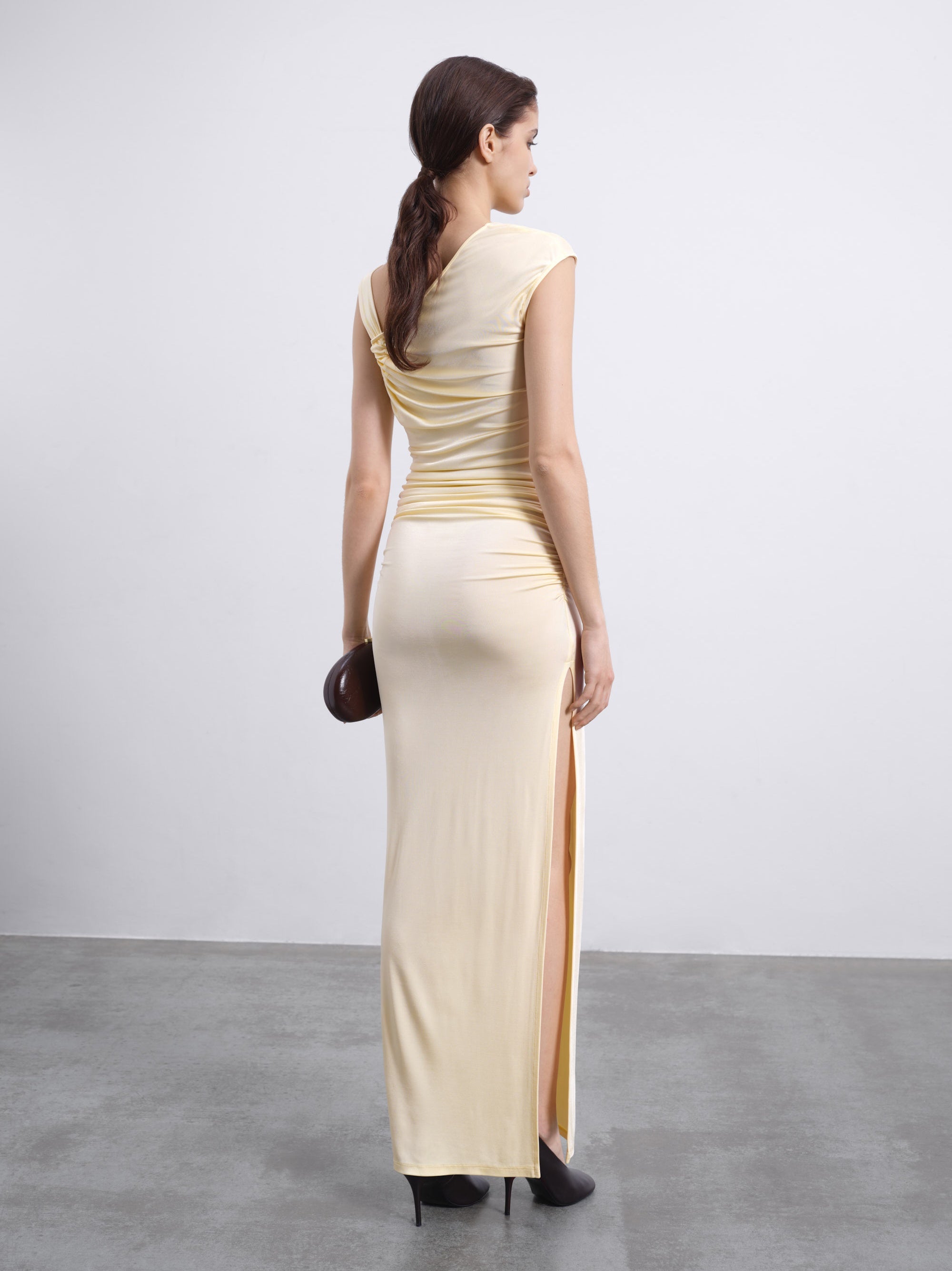 Seren One-Shoulder Ruched Maxi Dress