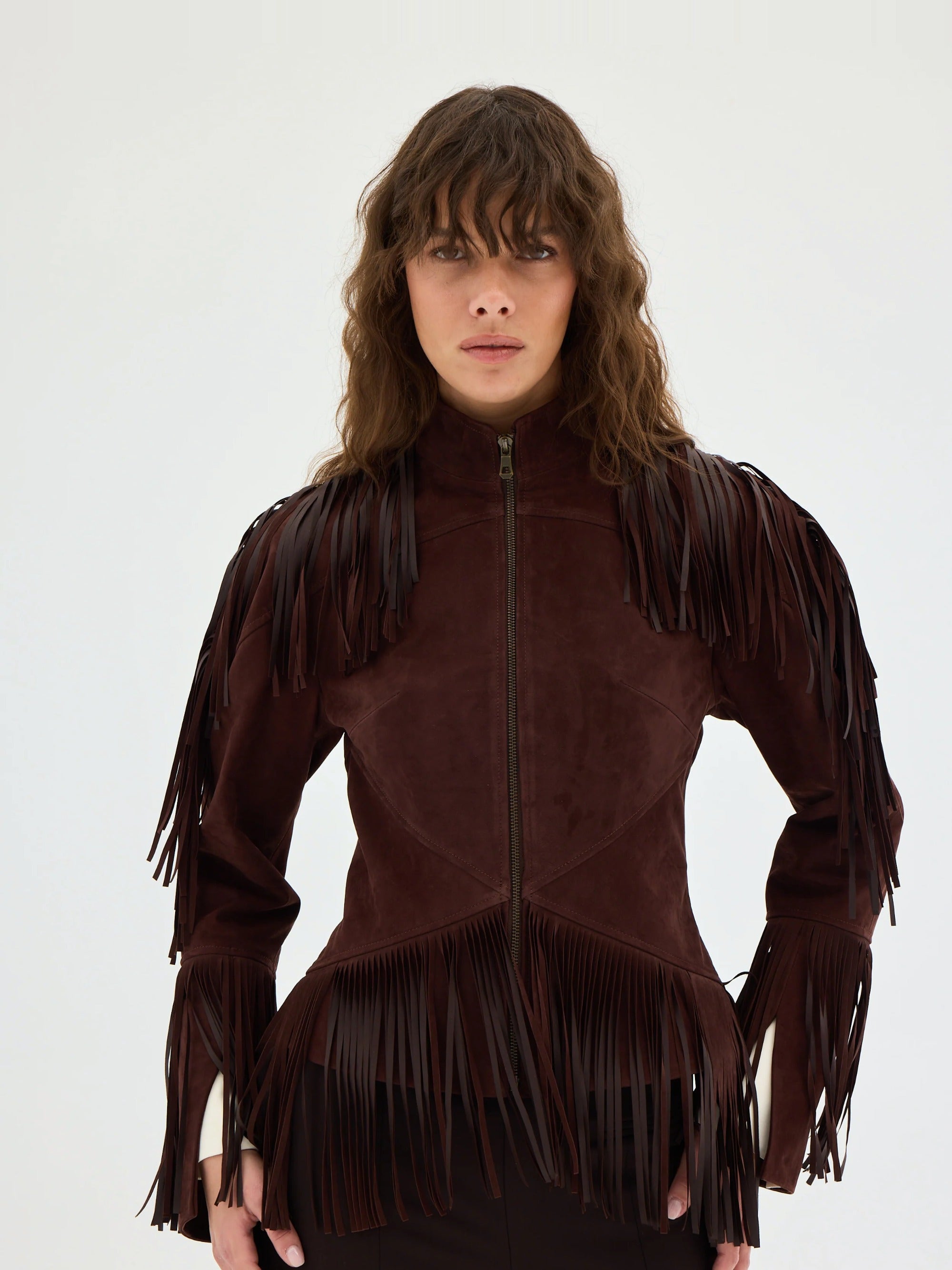 Zeya Fringed Sculpt Jacket
